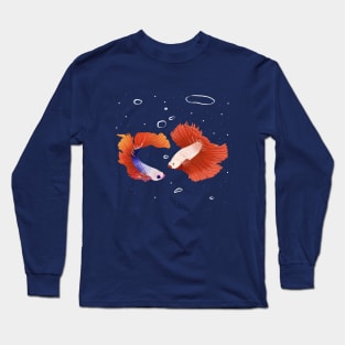 Pisces - Beautiful fishes with bubbles Long Sleeve T-Shirt